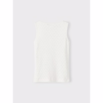 NAME IT Hulmønster Tanktop Jacce White Alyssum